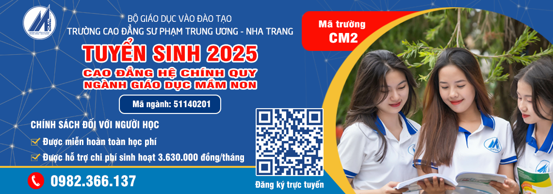 Tuyển sinh cao đẳng hệ chính quy ngành giáo dục mầm non năm 2025